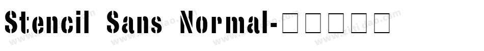 Stencil Sans Normal字体转换